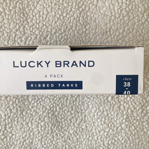 *NIB* Lucky Brand Men’s 4-Pack Ribbed Tanks - Picture 5 of 7